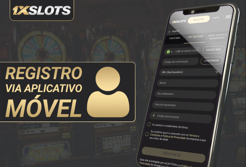 Criando uma conta e como 1xSlot login entrar pelo celular